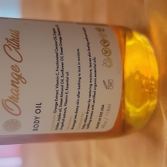 NEW Aminnah Skincare ORANGE CITRUS Body Oil - Picture 3 of 5